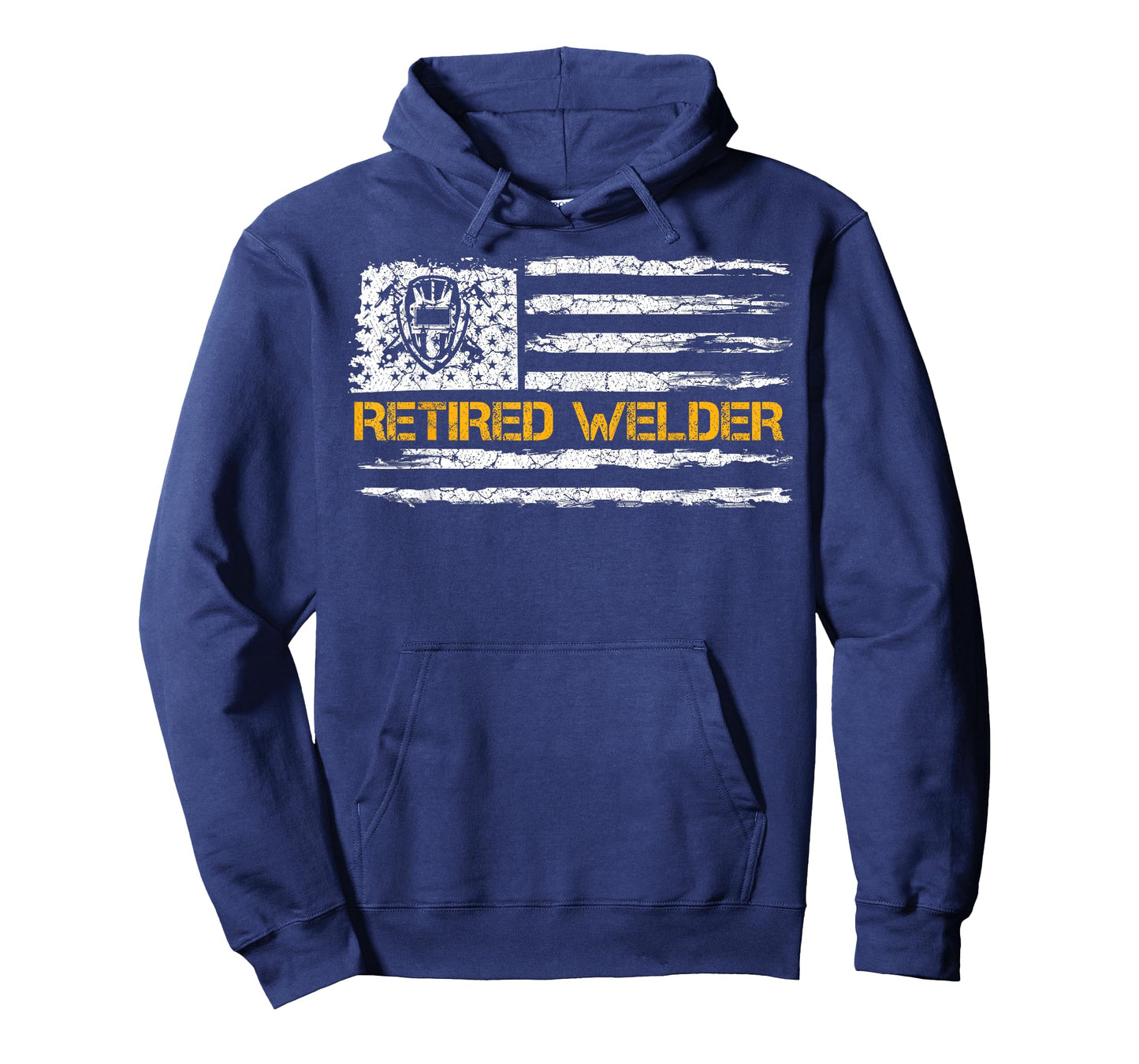 Vintage USA American Flag Retired Welder Retirement Welding T-Shirt