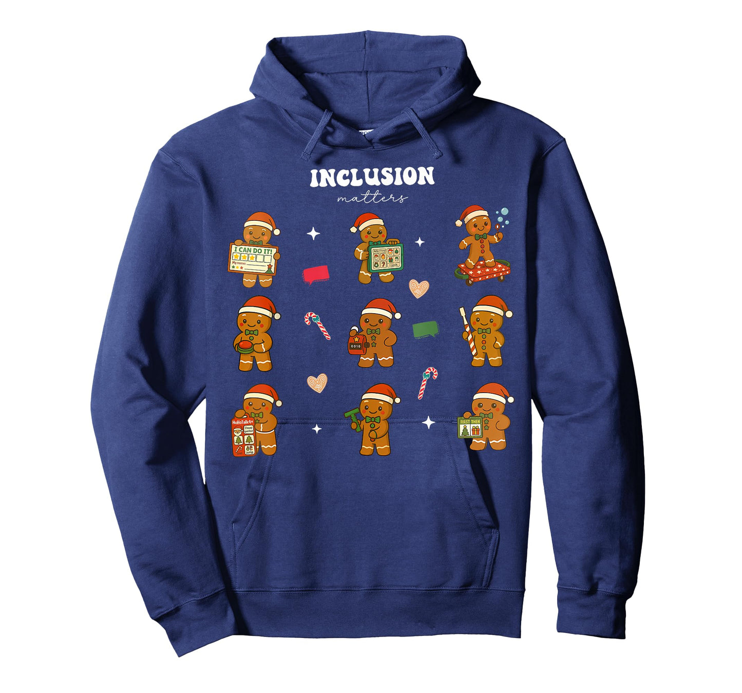 Christmas Inclusion Matter Gingerbread Neurodivergent Autism T-Shirt