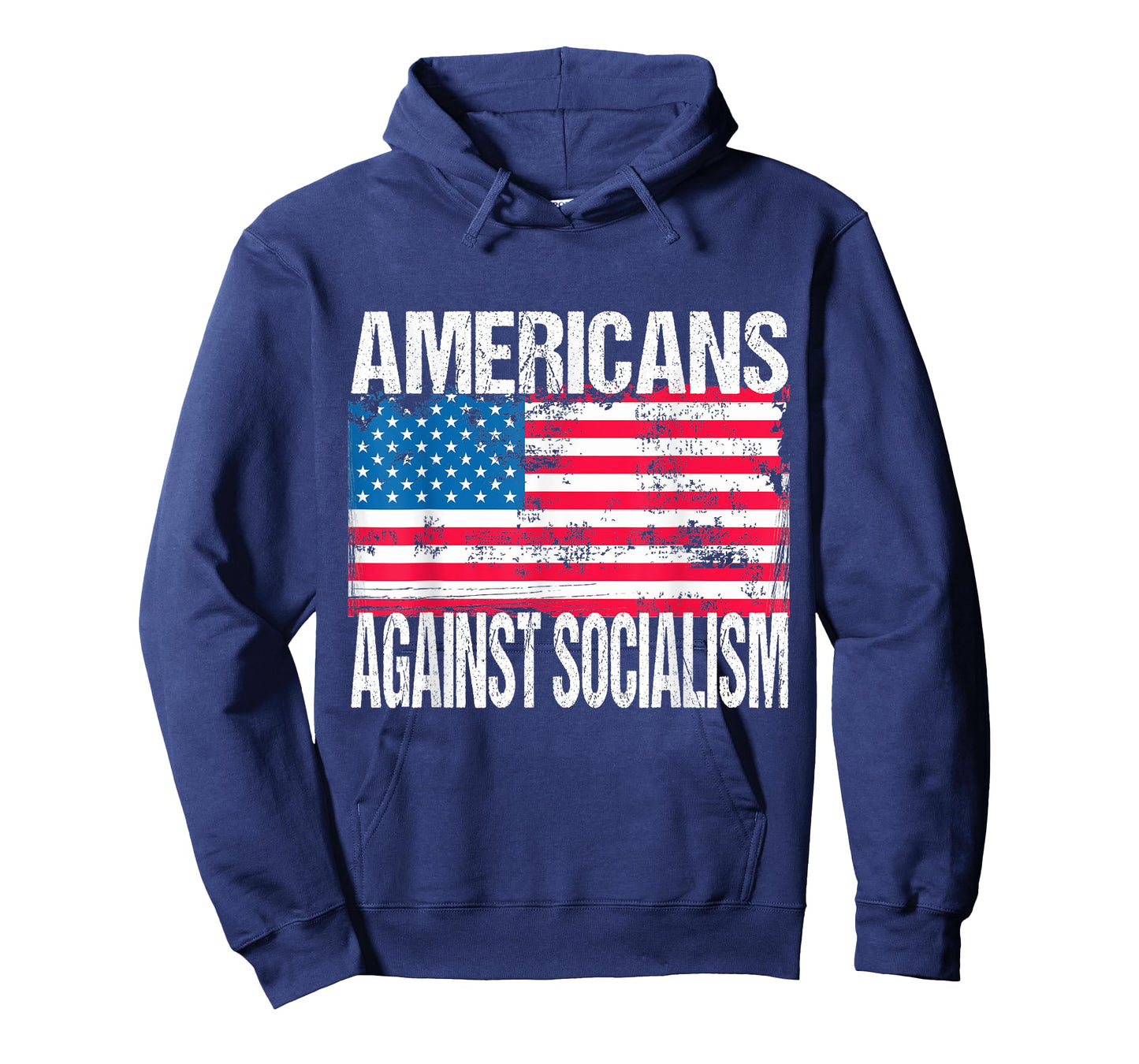 Anti-Socialism Retro American Flag Patriotic Capitalist USA T-Shirt for Women Men