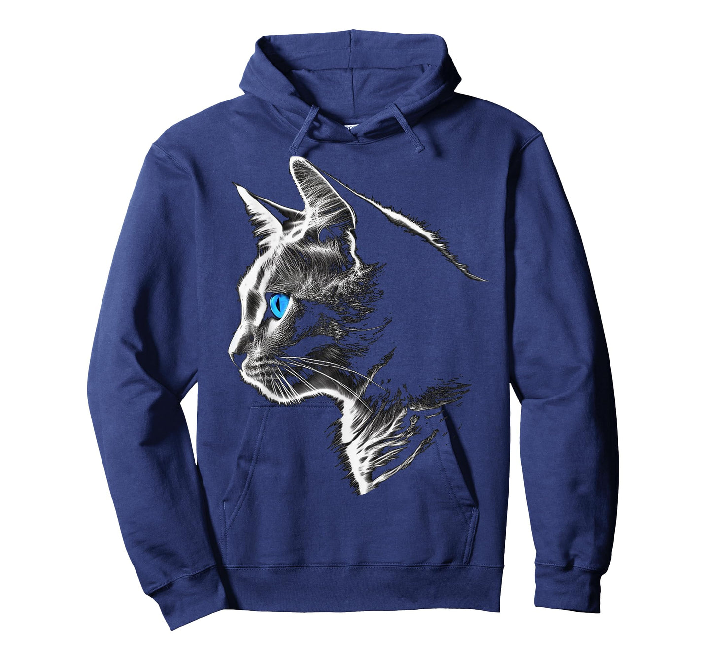 Cat Blue Eyes - Pet Animal Art Cat T-Shirt for Men Women Kids