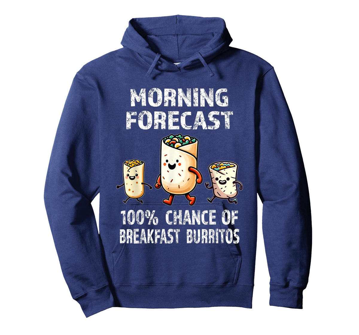 Breakfast Humor - Funny Morning Forecast Breakfast Burrito T-Shirt