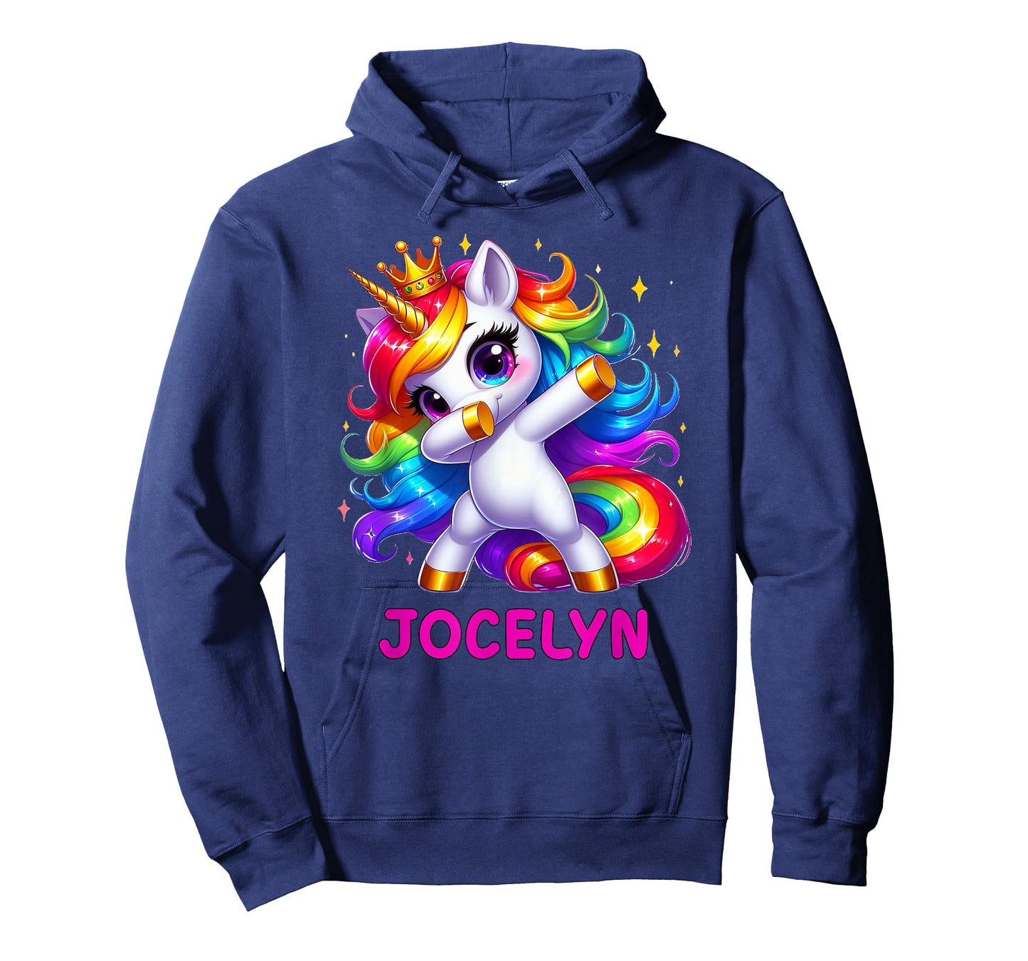 JOCELYN Personalized Name Dabbing Unicorn Birthday Queen T-Shirt