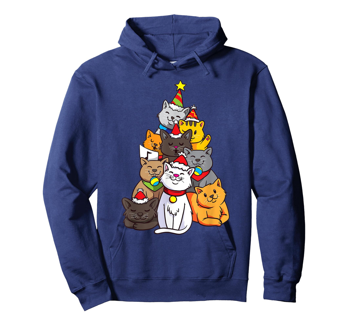 Cute Cat Tree Cats Kitten Christmas Christmas Tree T-Shirt