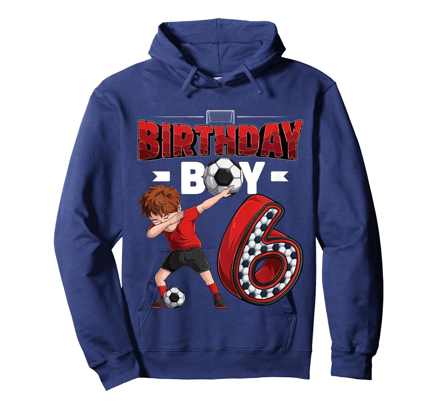 Kids dabbing boy 6 year old Soccer Player 6th birthday party T-Shirt