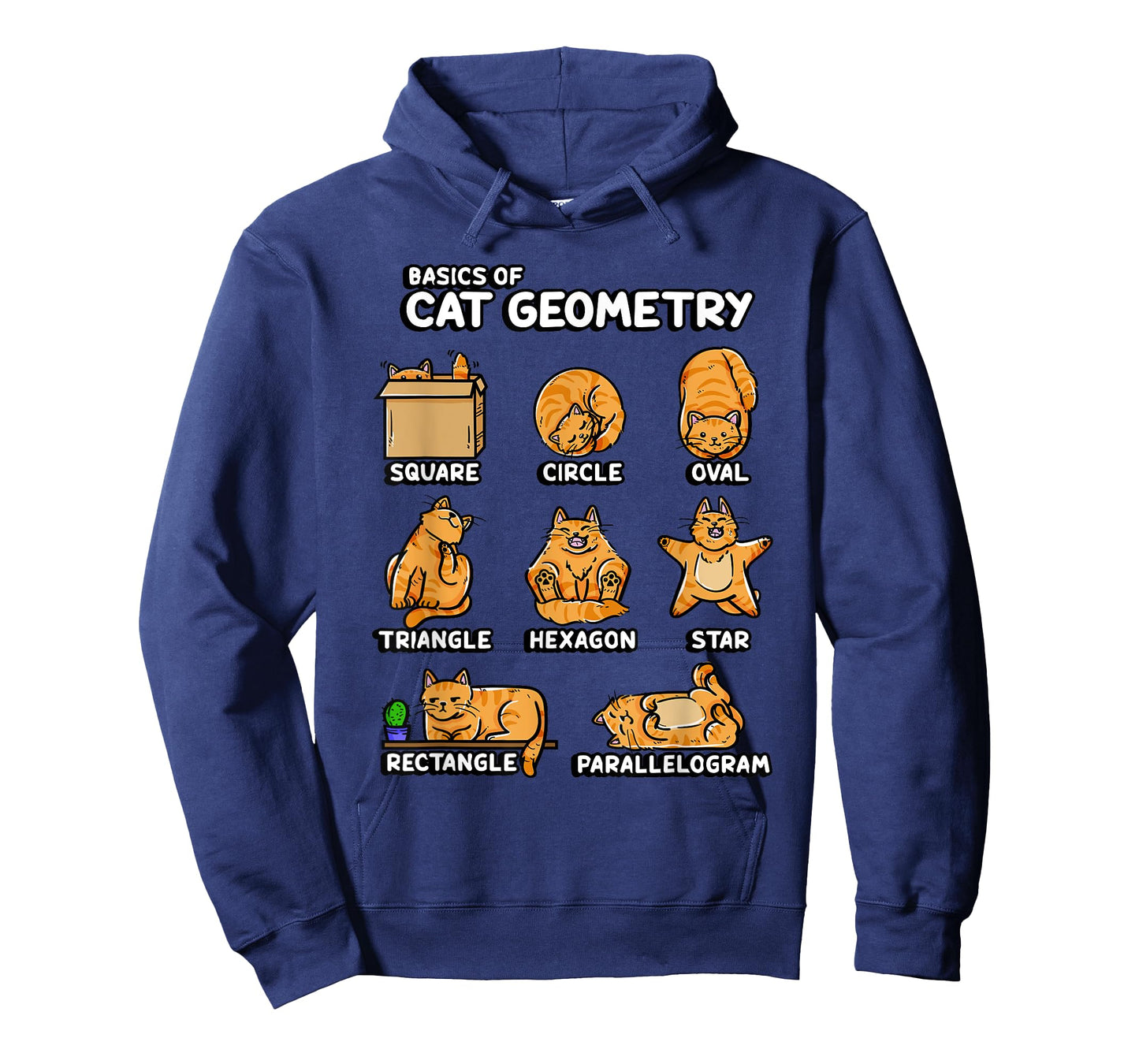 Basic Cat Geometry Cute Cat Cat Lover Cat Owner Math School T-Shirt