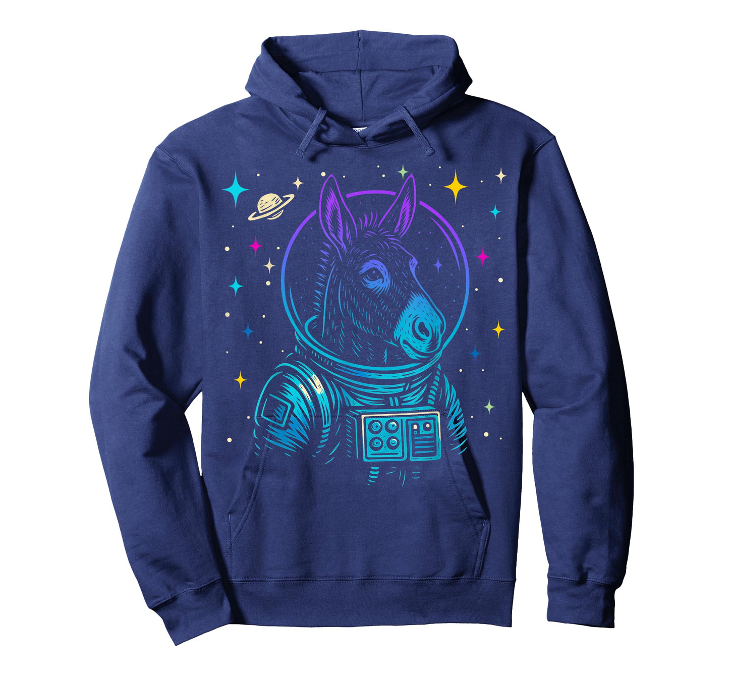 Colorful Astronaut Donkey Space Galaxy Farm Animal T-Shirt