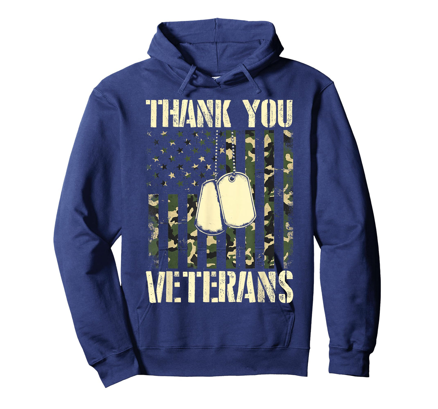 Thank You Veterans Patriotic Dog Tag American Flag Men Women T-Shirt