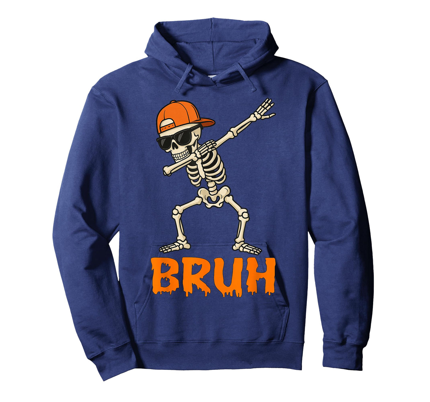 Bruh Dabbing Skeleton Funny Mens Kids Boys Halloween T-Shirt