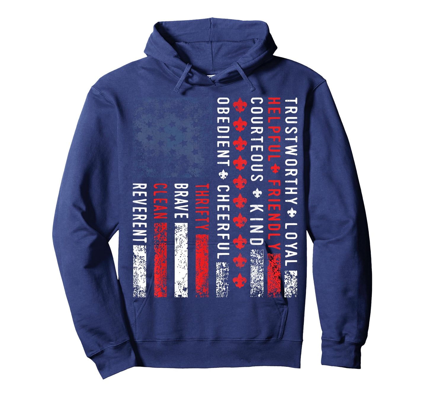 Scouting Law Vintage US America Flag Scouting T-Shirt