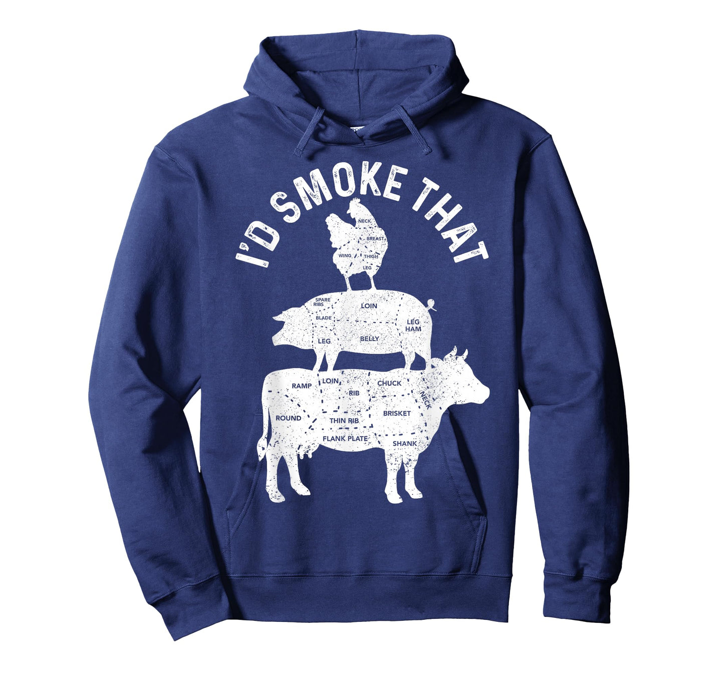 Chef Butcher BBQ I'd Smoke That Pork Beef Funny Father's Day T-Shirt