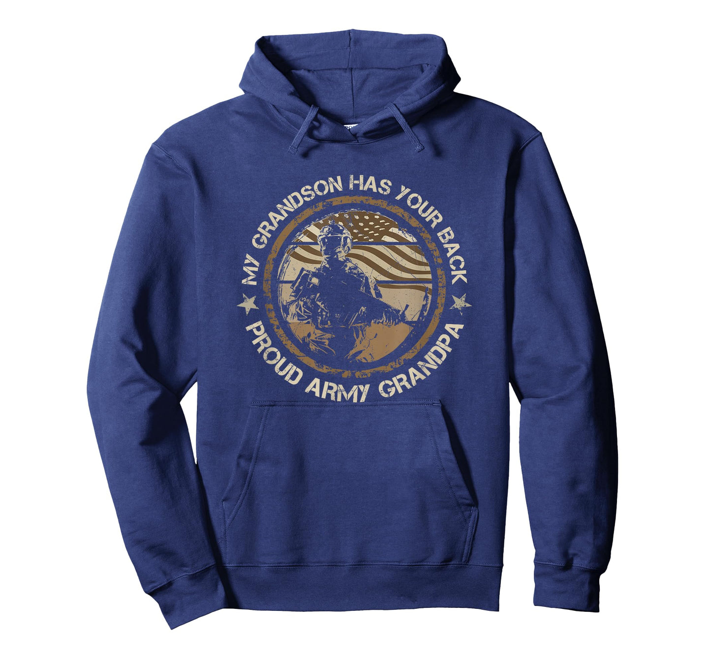 My Grandson Has Your Back Proud Army Grandpa Military Family T-Shirt