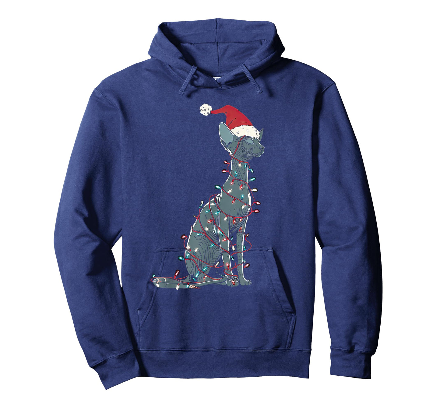 Funny Sphynx Cat Christmas Graphics Animal Lights Lover T-Shirt