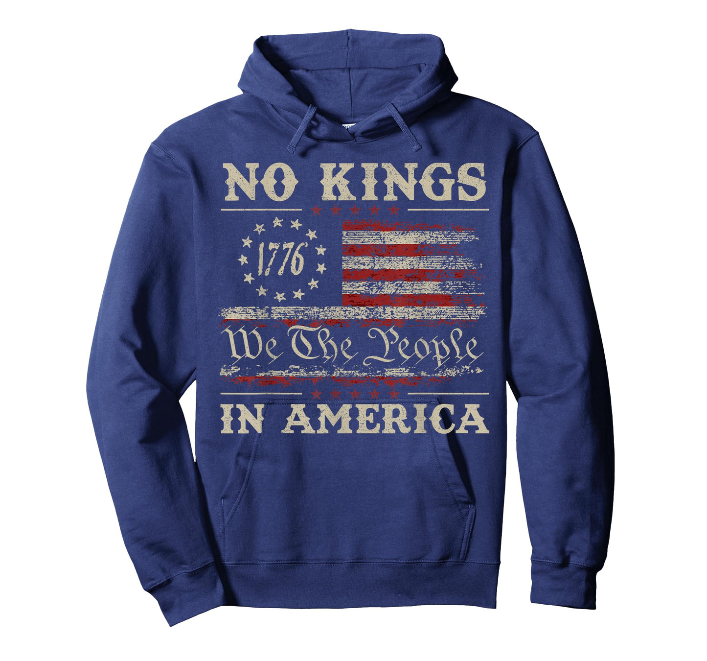 Retro June 14th No Kings in America 1776 USA Flag Men Women T-Shirt