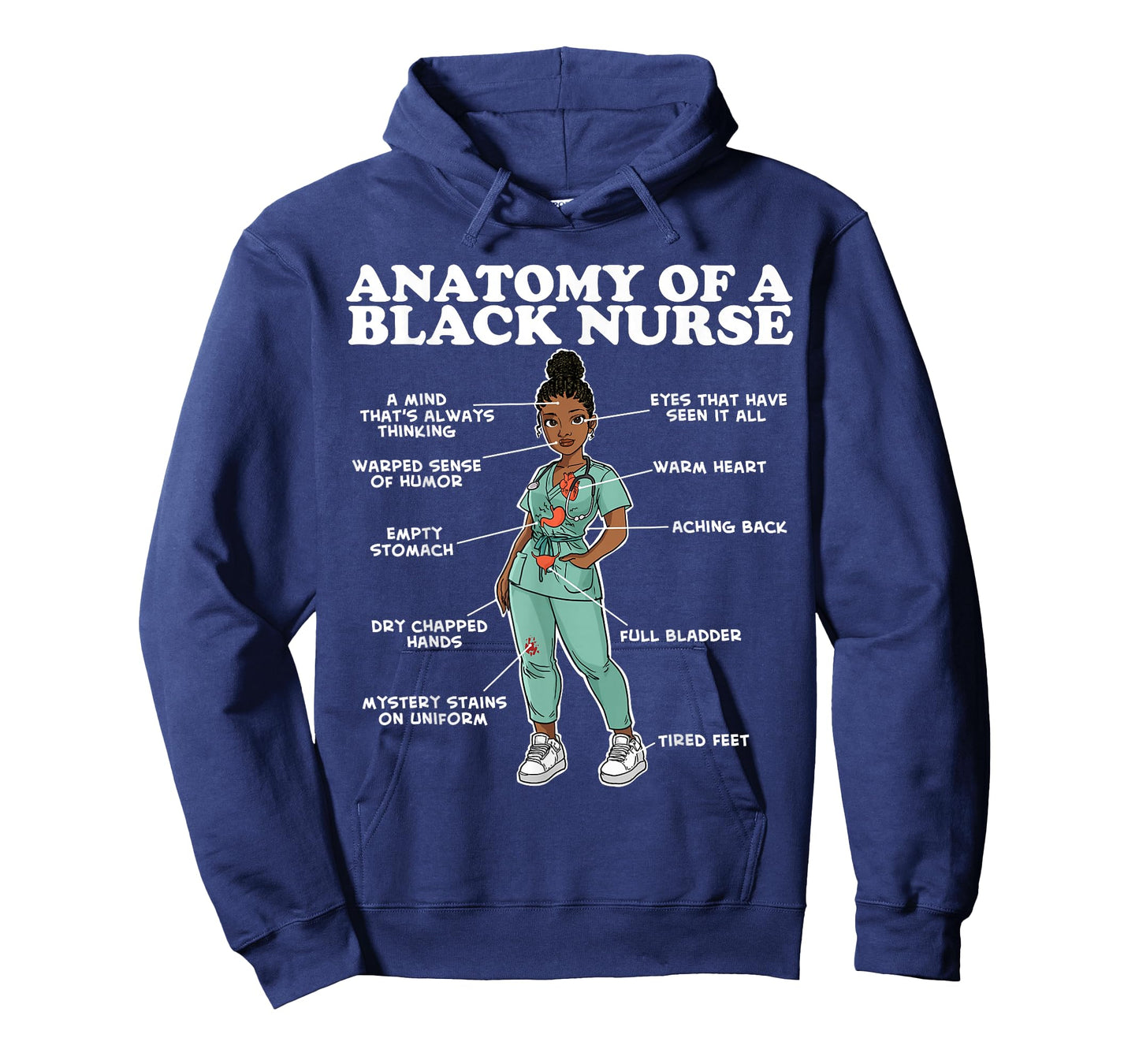 Anatomy of a Black Nurse T-Shirt