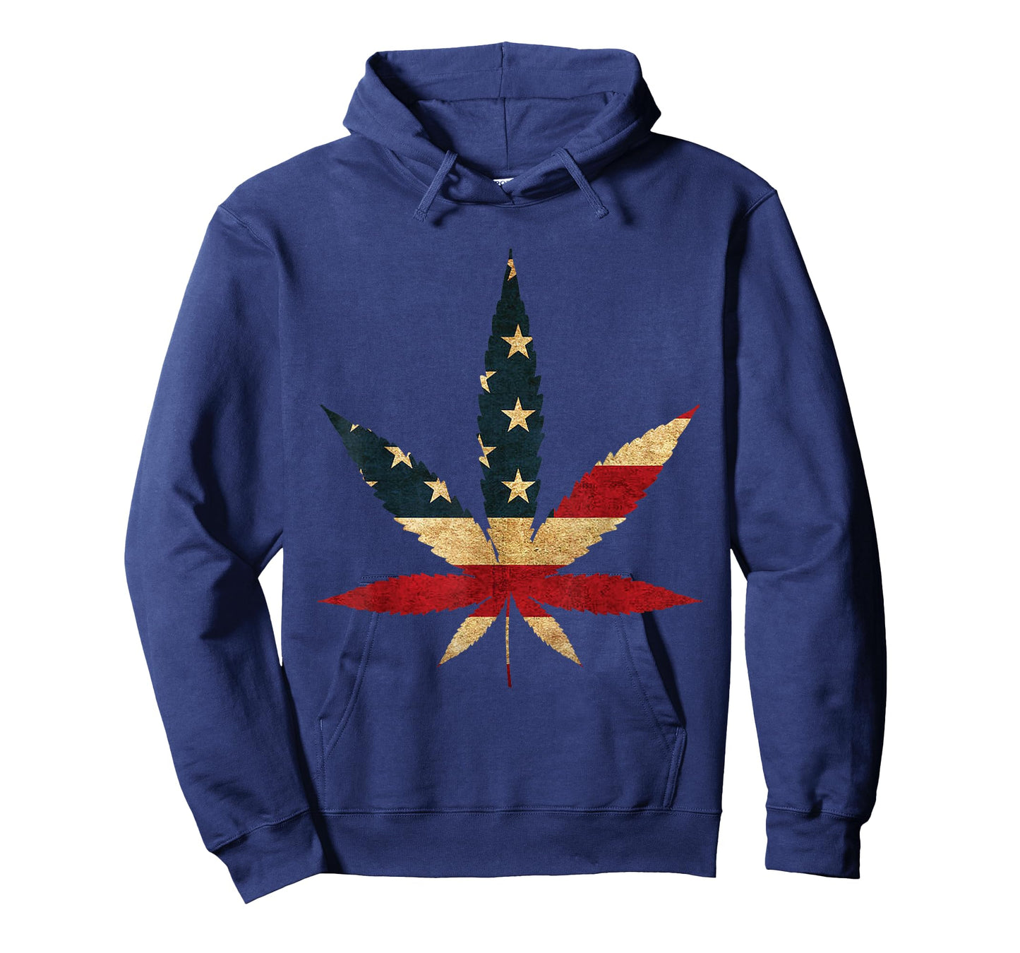 Marijuana Leaf USA Flag graphic - Funny US Weed Legalization T-Shirt
