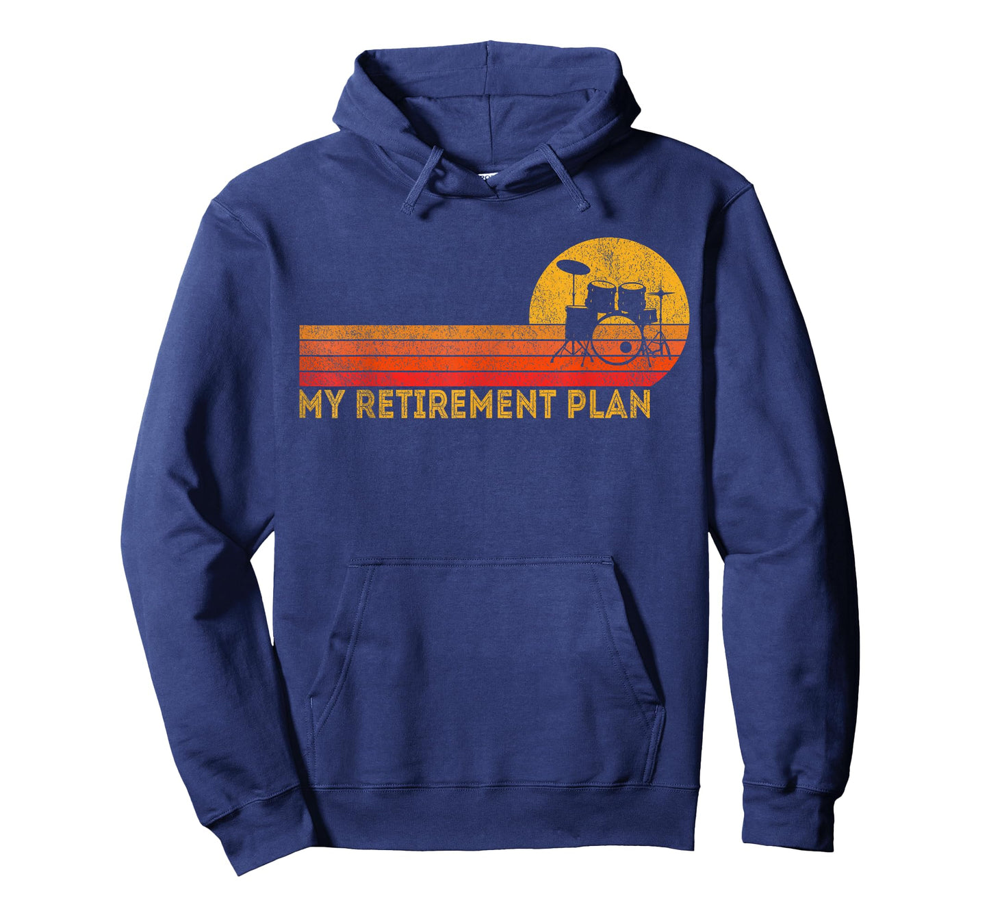 Funny Retired My Retirement Plan Drums Drummer Retro T-Shirt