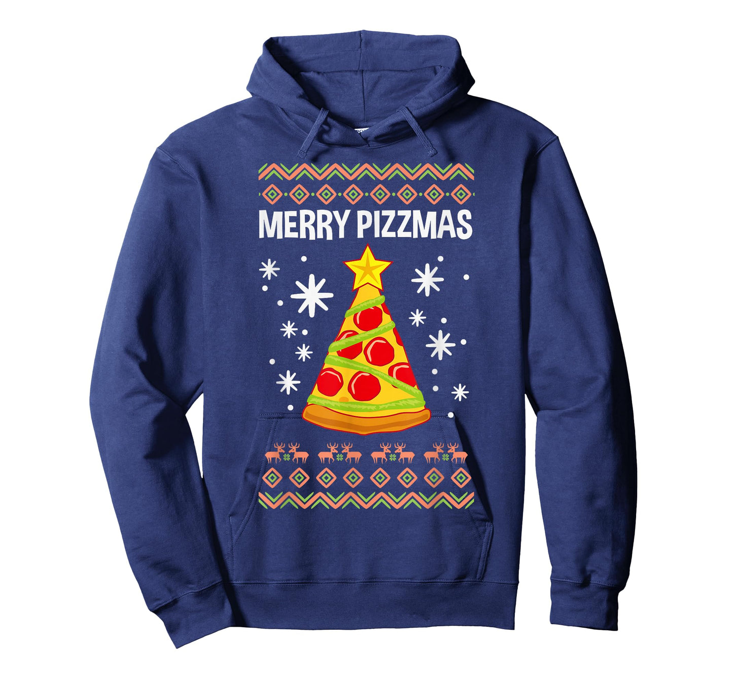 Funny Christmas Pizza Merry Pizzmas Ugly Xmas T-Shirt