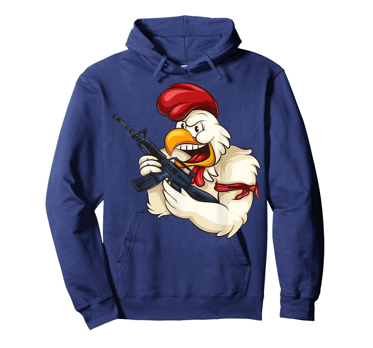 Angry Chicken Cartoon Weapon | Rooster Funny Gun Farmer Gift T-Shirt