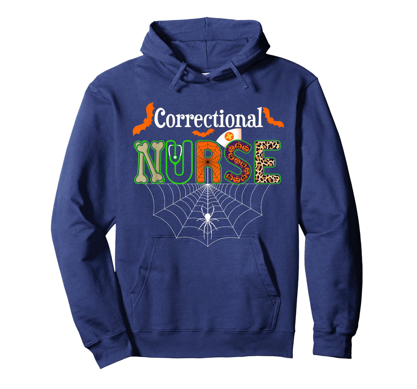 Correctional Nurse Halloween Pumpkin Leopard Stethoscope T-Shirt