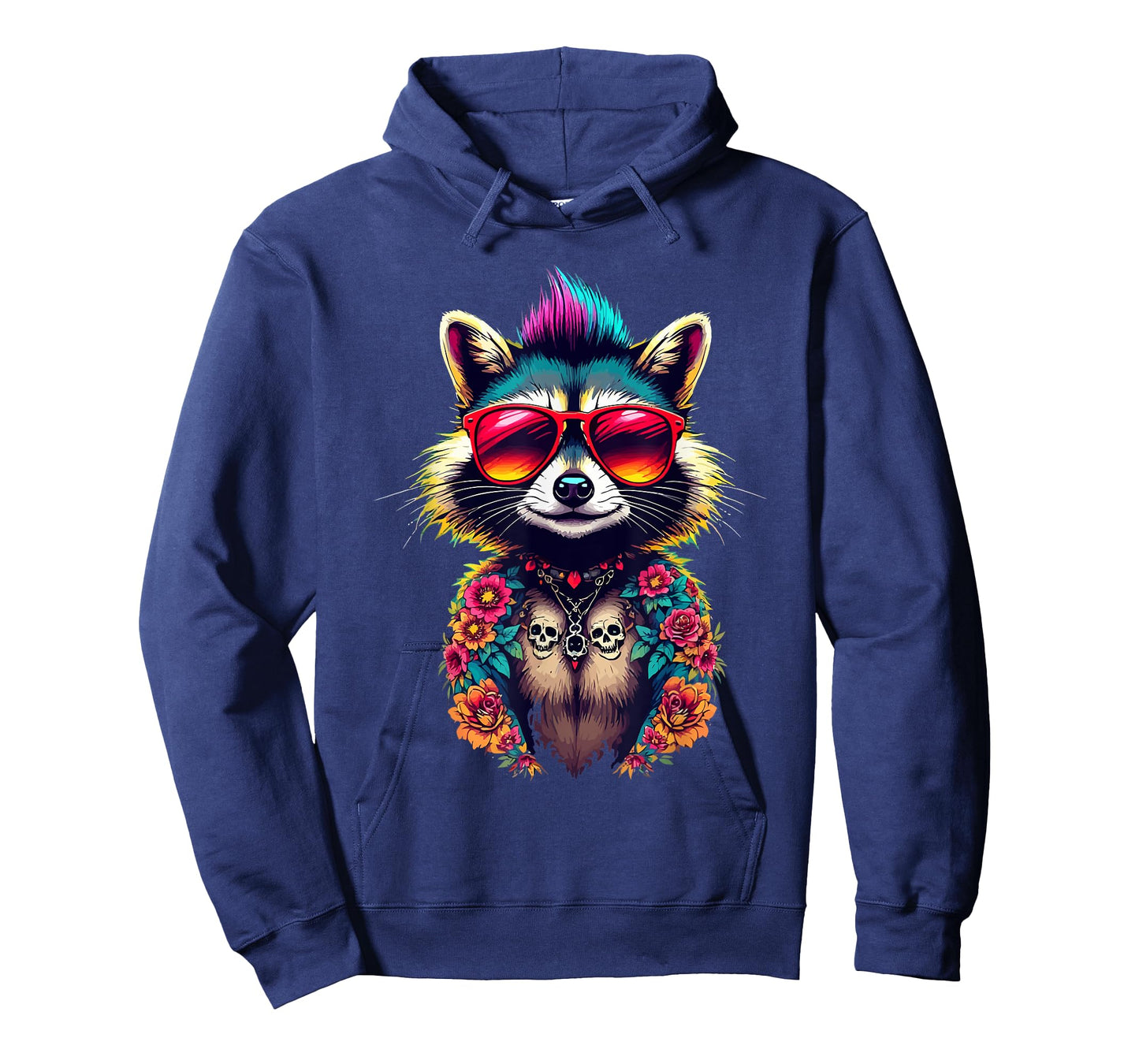Cute Raccoon Punk Rock Mohawk Rocker for Toddlers Boy Kids T-Shirt