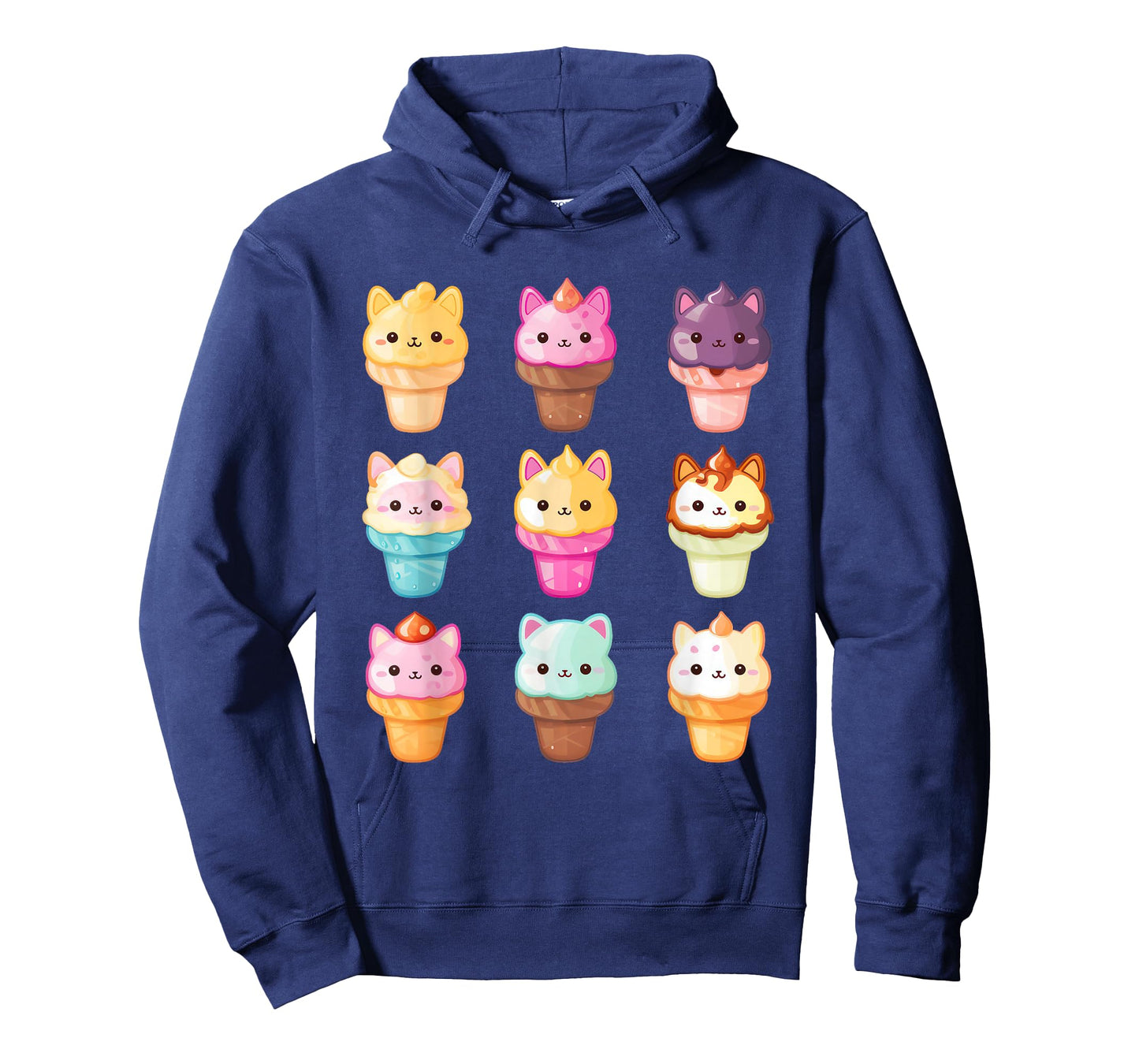 Kawaii Cat Ice Cream Sweets Food Lover Men Women Girls Kids T-Shirt