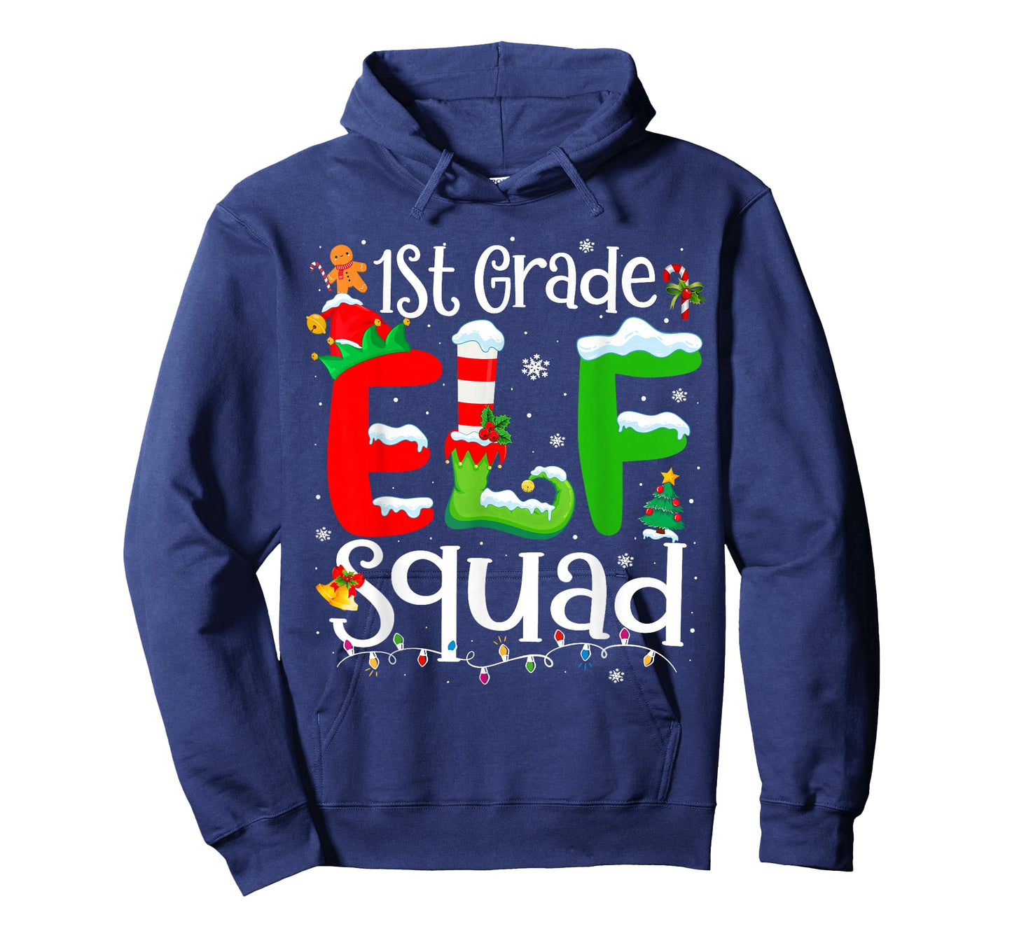 1st Grade Elf Squad Funny Teacher Christmas Students T-Shirt