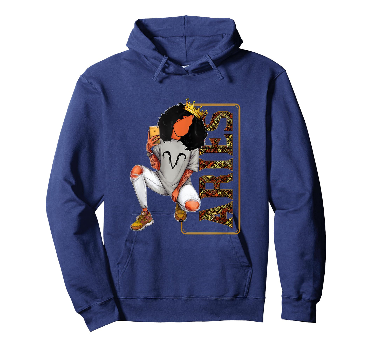 Black Queen Aries Girl Melanin Black Women Horoscope T-Shirt