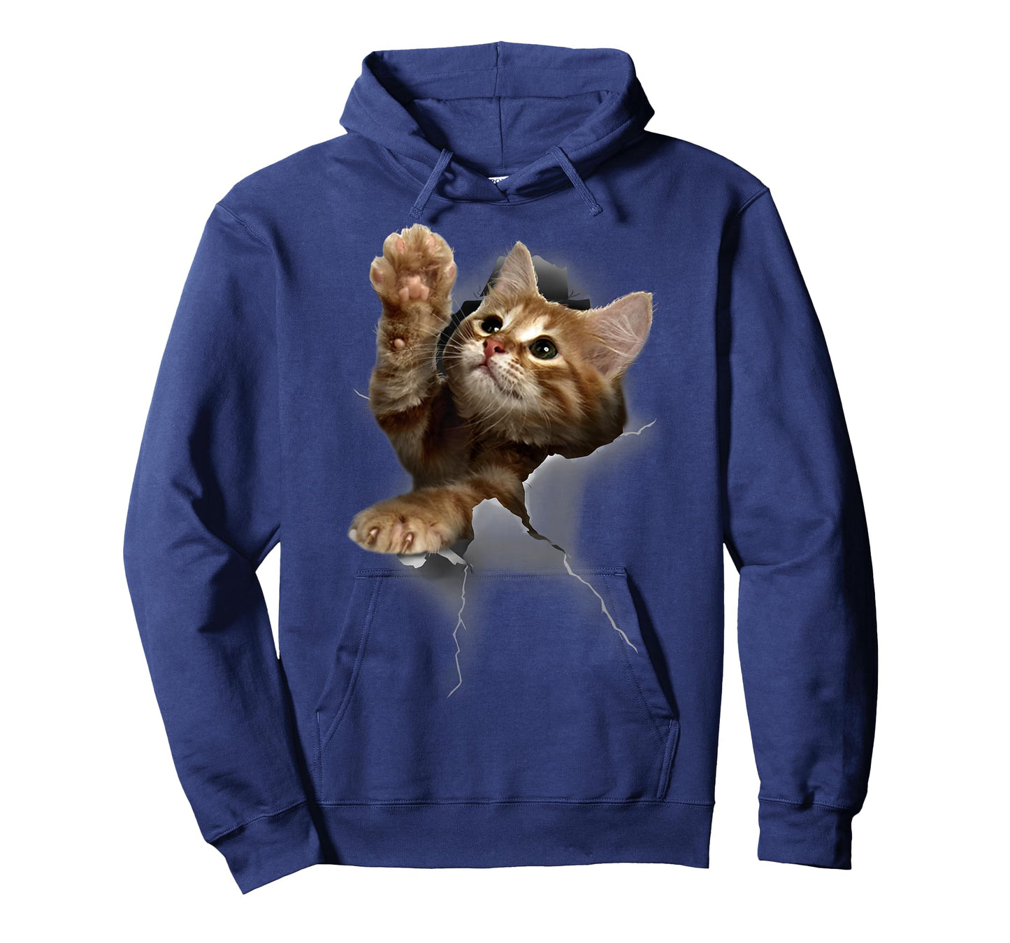 Lovely Kitten Cracked Wall T-Shirt Cats Tee Shirt Gifts T-Shirt