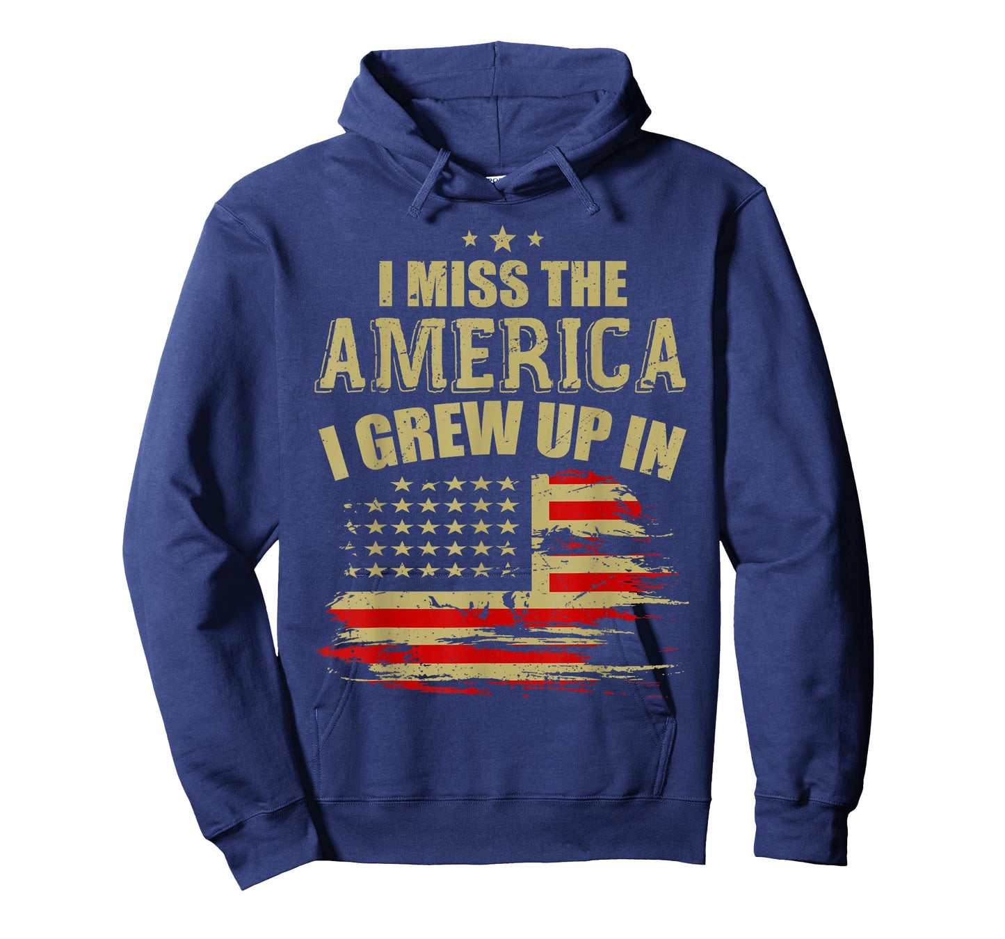 I Miss The America I Grew Up In American USA Flag T-Shirt for Women Men