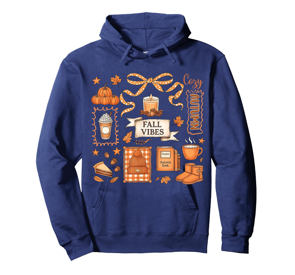 Fall Vibes Coquette Bow Pumpkin Cozy Autumn Thanksgiving T-Shirt