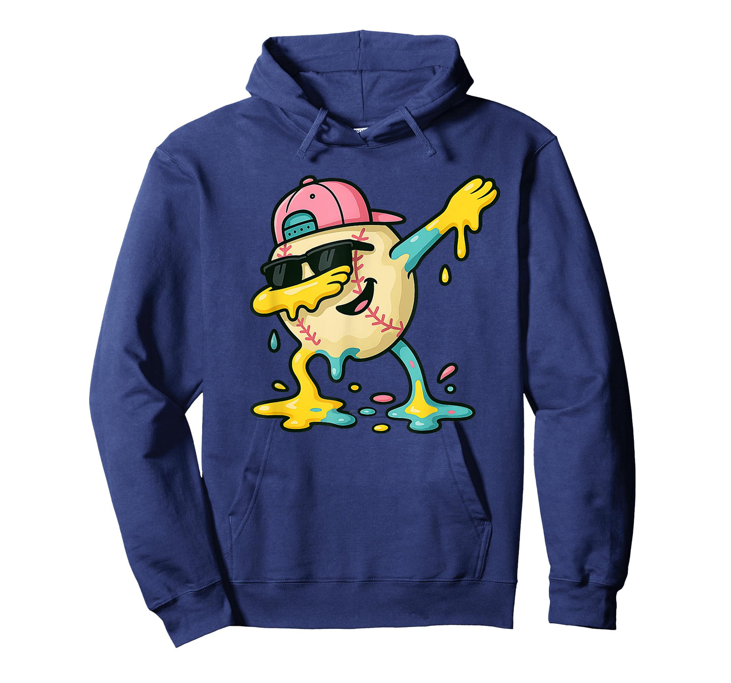 Baseball Dabbing Ice Cream Drip for Youth Boys Baseball T-Shirt