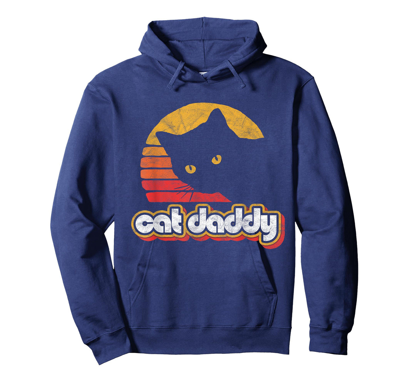 Cat Daddy Vintage Eighties Style Cat Retro Distressed T-Shirt