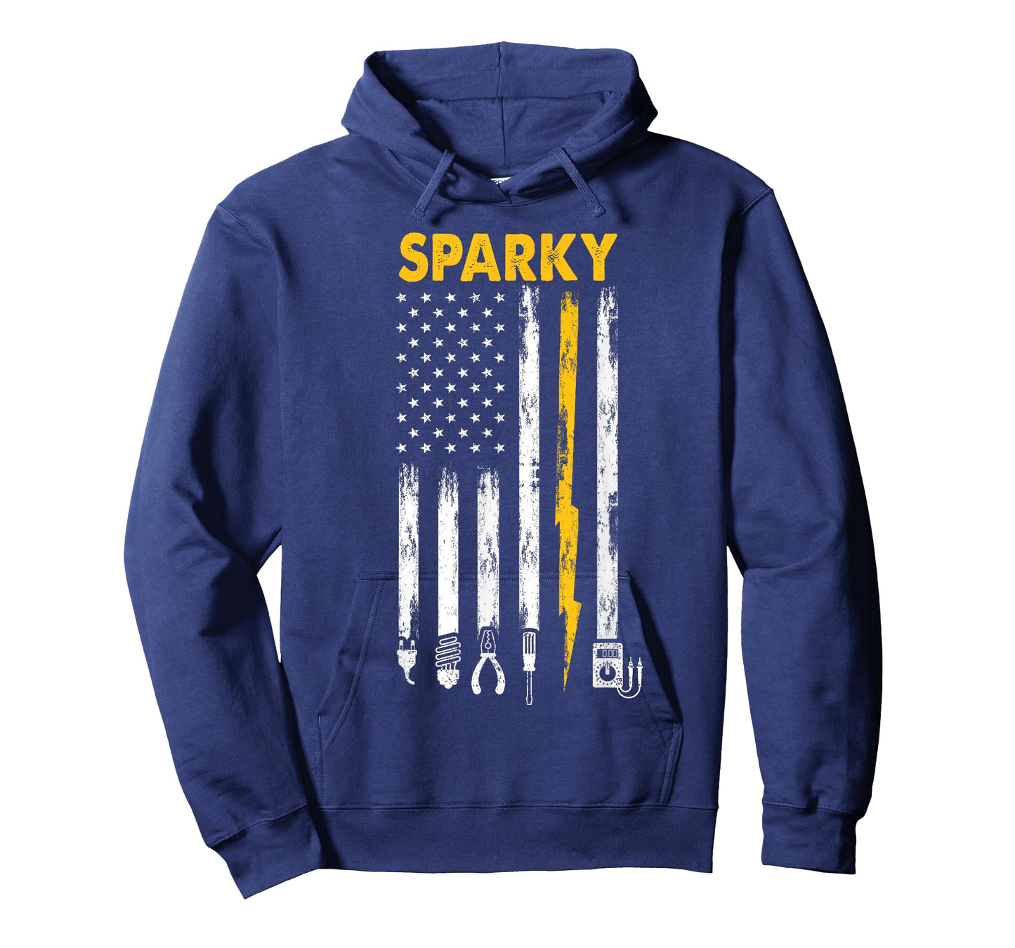 Electrician US Flag Sparky Tools T-Shirt