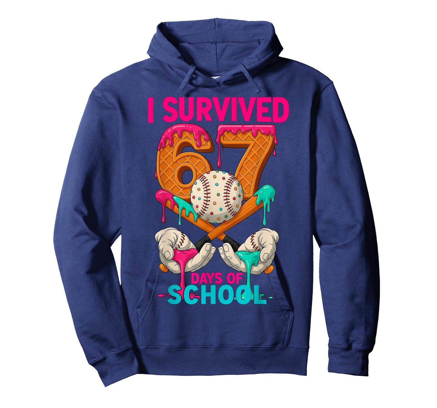 HUGvyn I Survived 67 Days of School Ice Cream Six Seven Meme T-Shirt