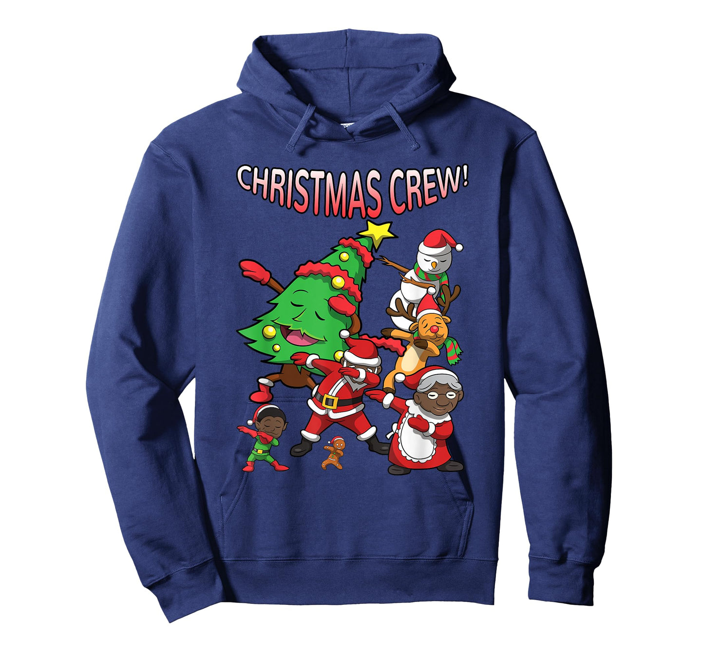 Black Cool Santa Claus African American Christmas Crew Dabs T-Shirt