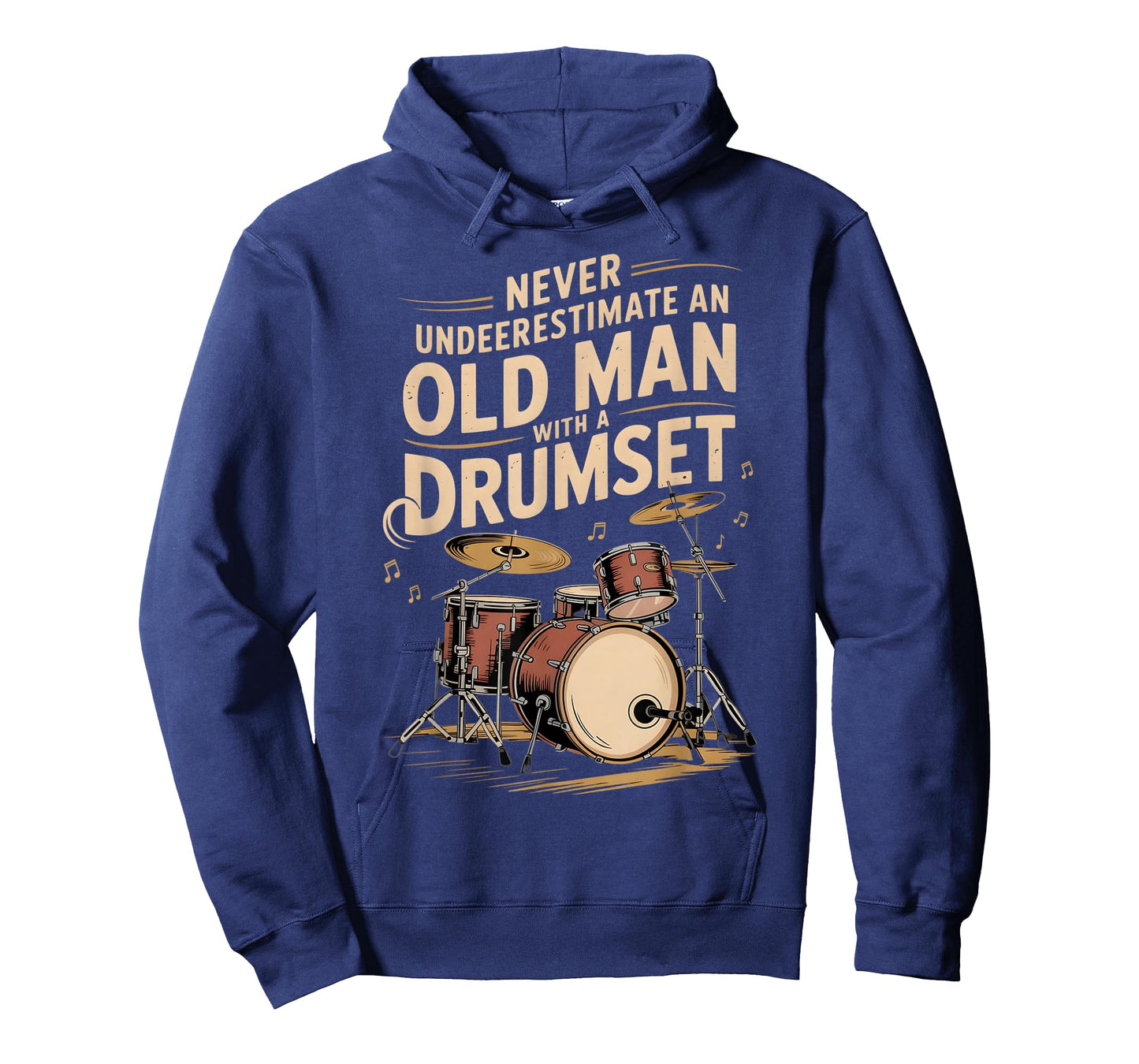 Never Underestimate An Old Man With A Drum Set Drums Drummer T-Shirt
