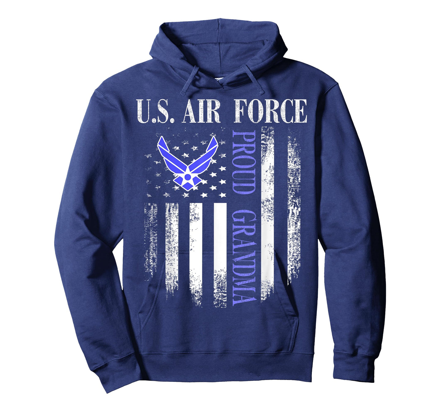 Vintage U.S. Air Force Proud Grandma With American Flag T-Shirt