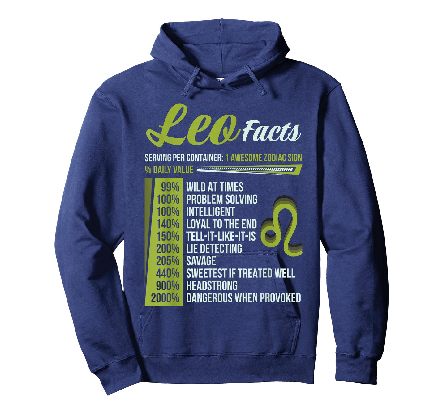 Leo Facts Traits Horoscope Zodiac Astrological Sign Funny T-Shirt, Small, Black