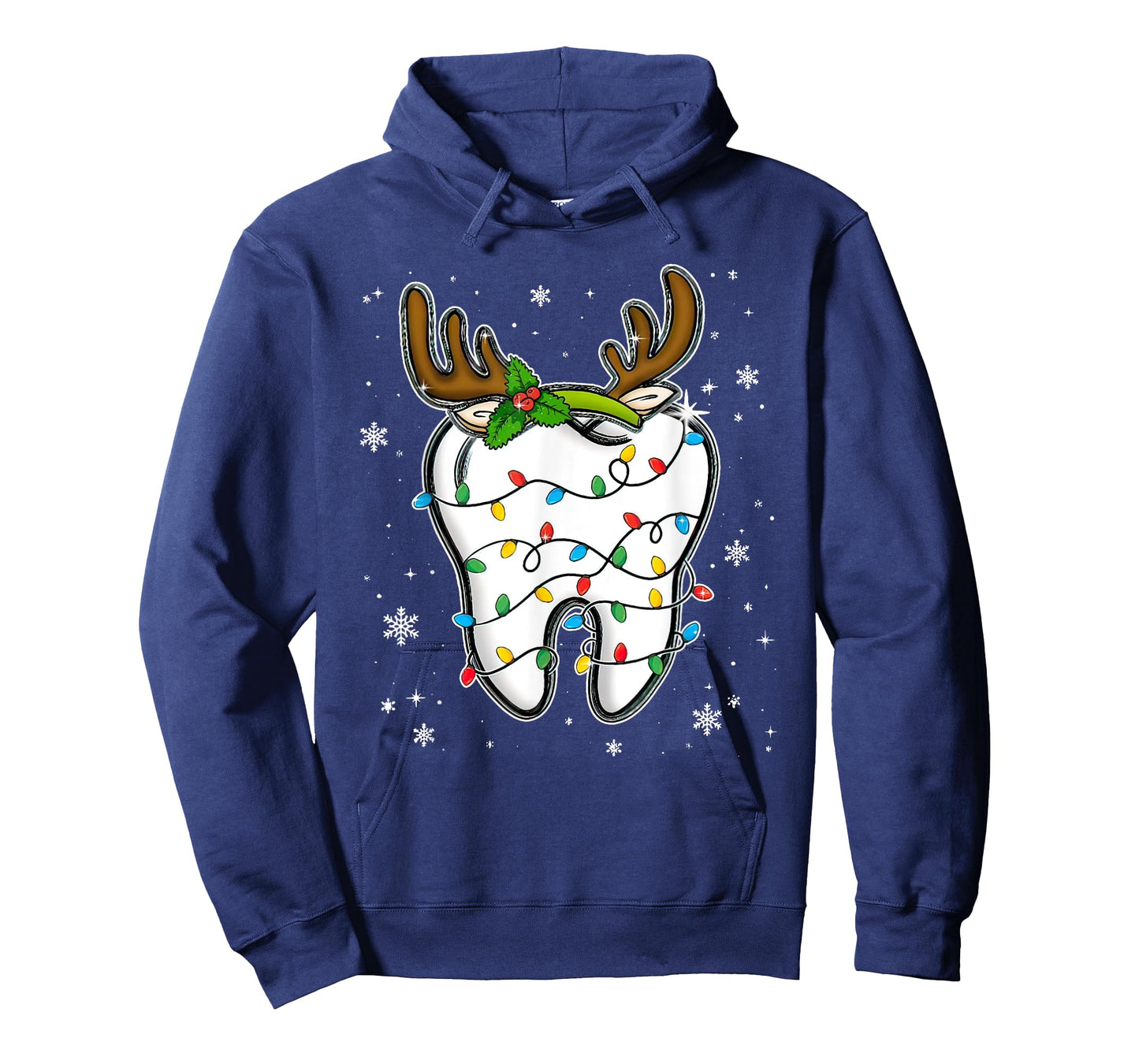 Christmas Dentist Dental Tooth Light Xmas T-Shirt