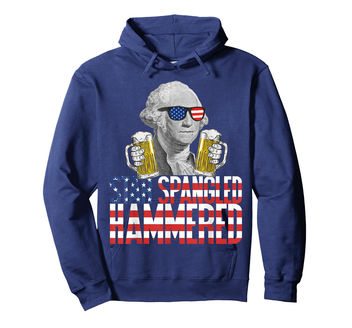 Star Spangled Hammered George Washington Beer Lover T-Shirt