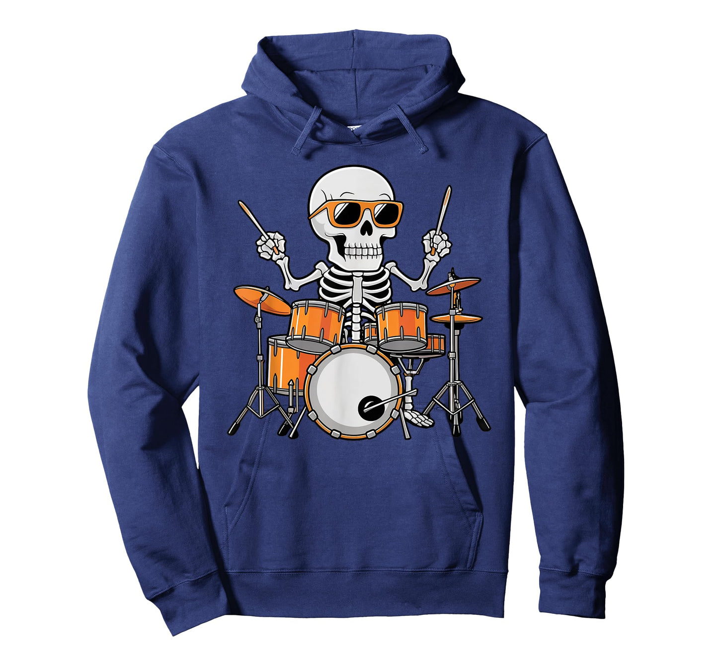 Skeleton Playing Drum Rock & Roll Boys Kids Halloween Funny T-Shirt