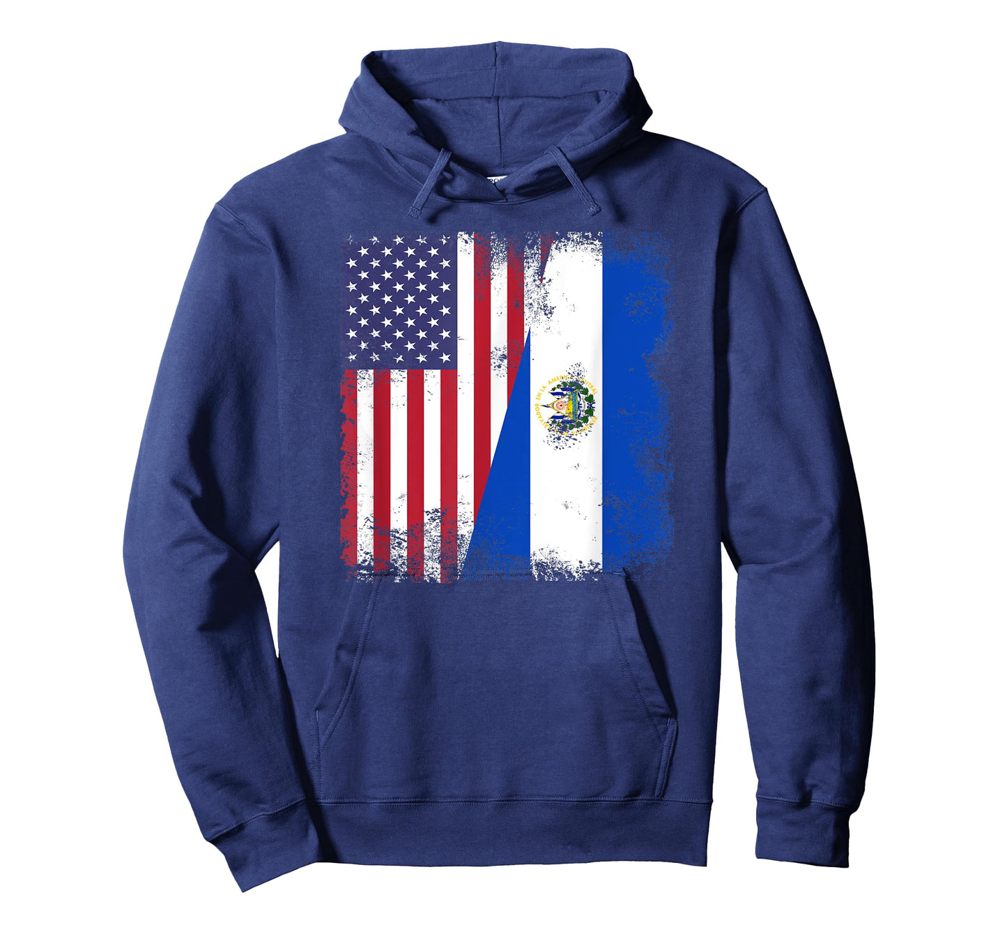 Half Salvadoran Flag | Vintage El Salvador USA Gift T-Shirt