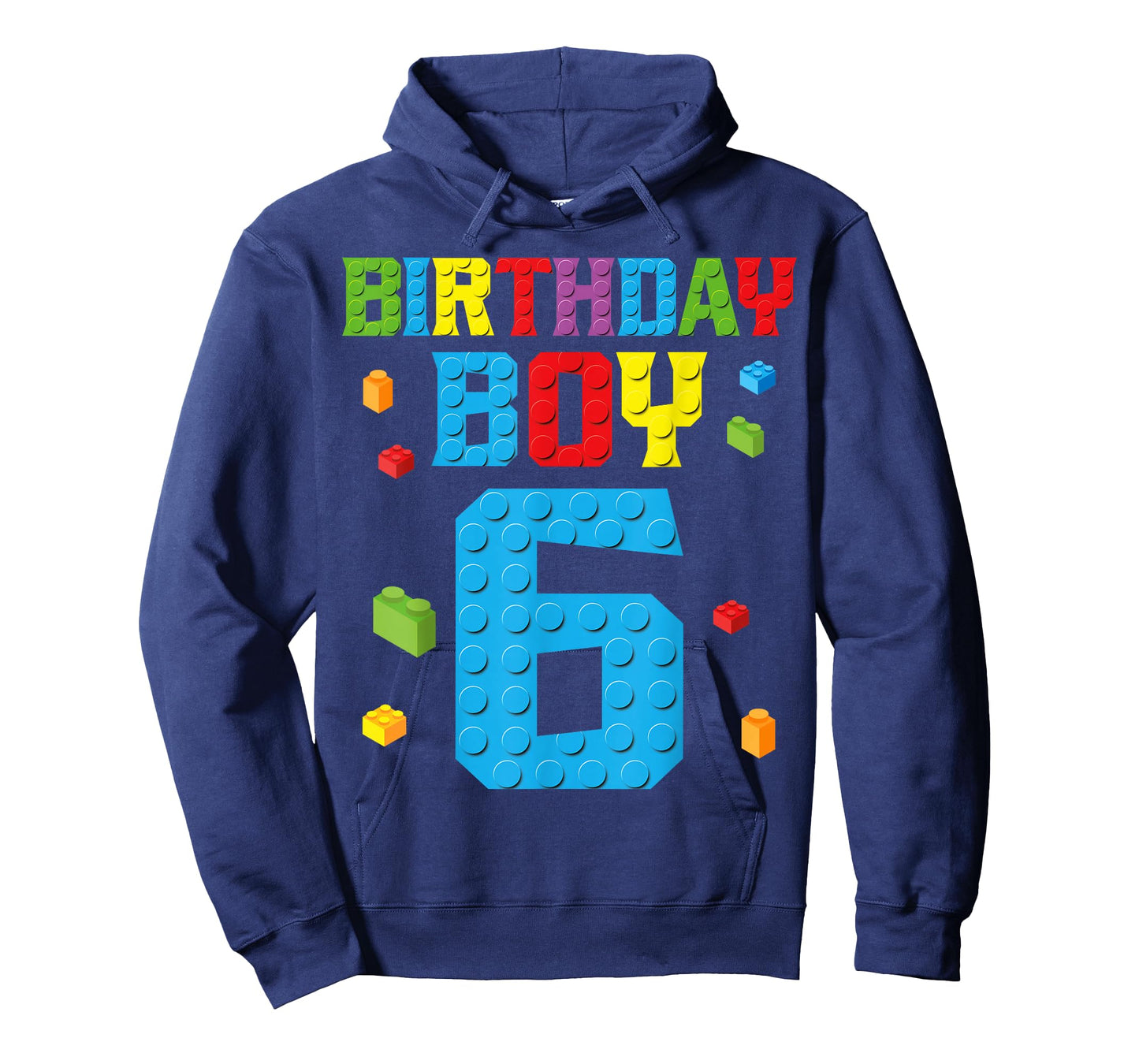 Master Builder 6th Birthday Boy 6 Six Year Building Bricks T-Shirt