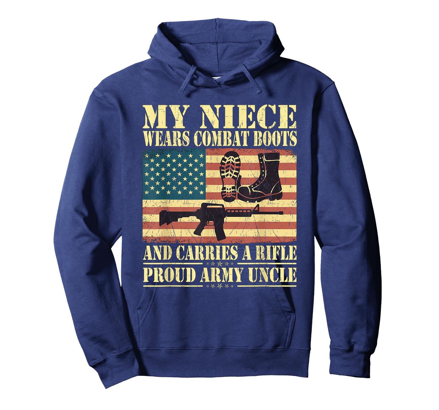 My Niece Wears Combat Boots Proud Army Uncle Military Family T-Shirt