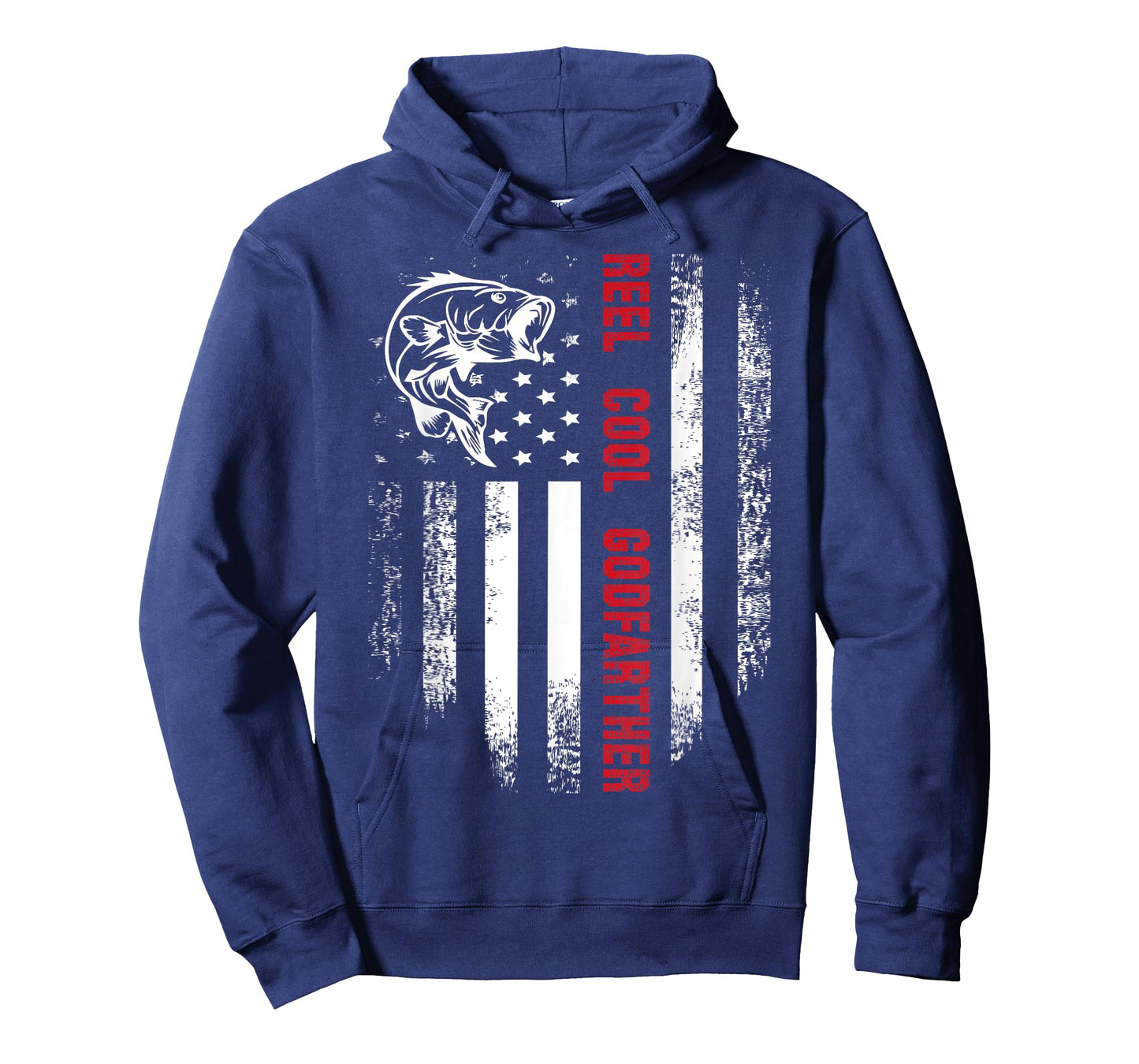 Reel Cool Godfather American Flag Fishing Father's Day Gift T-Shirt