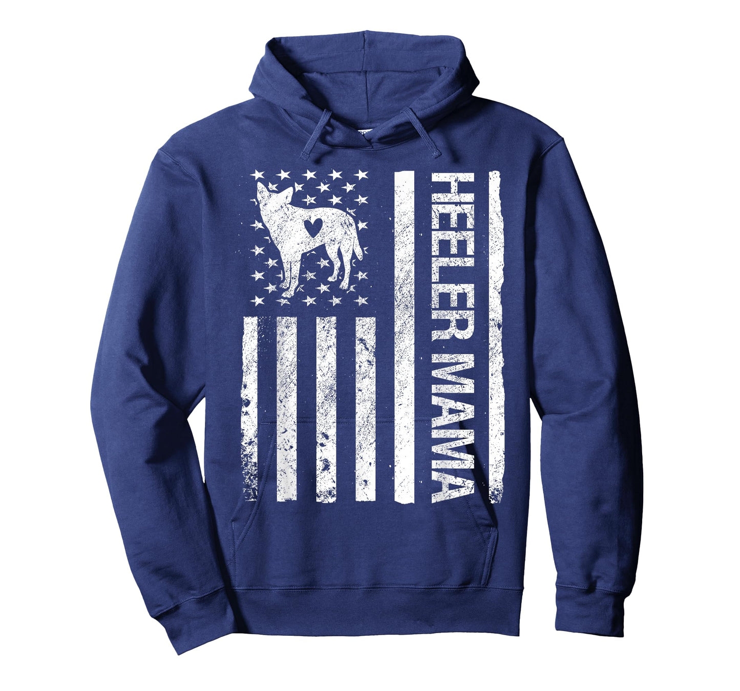Heeler Mama American USA Flag Funny Cattle Dog Owner Dog Mom T-Shirt