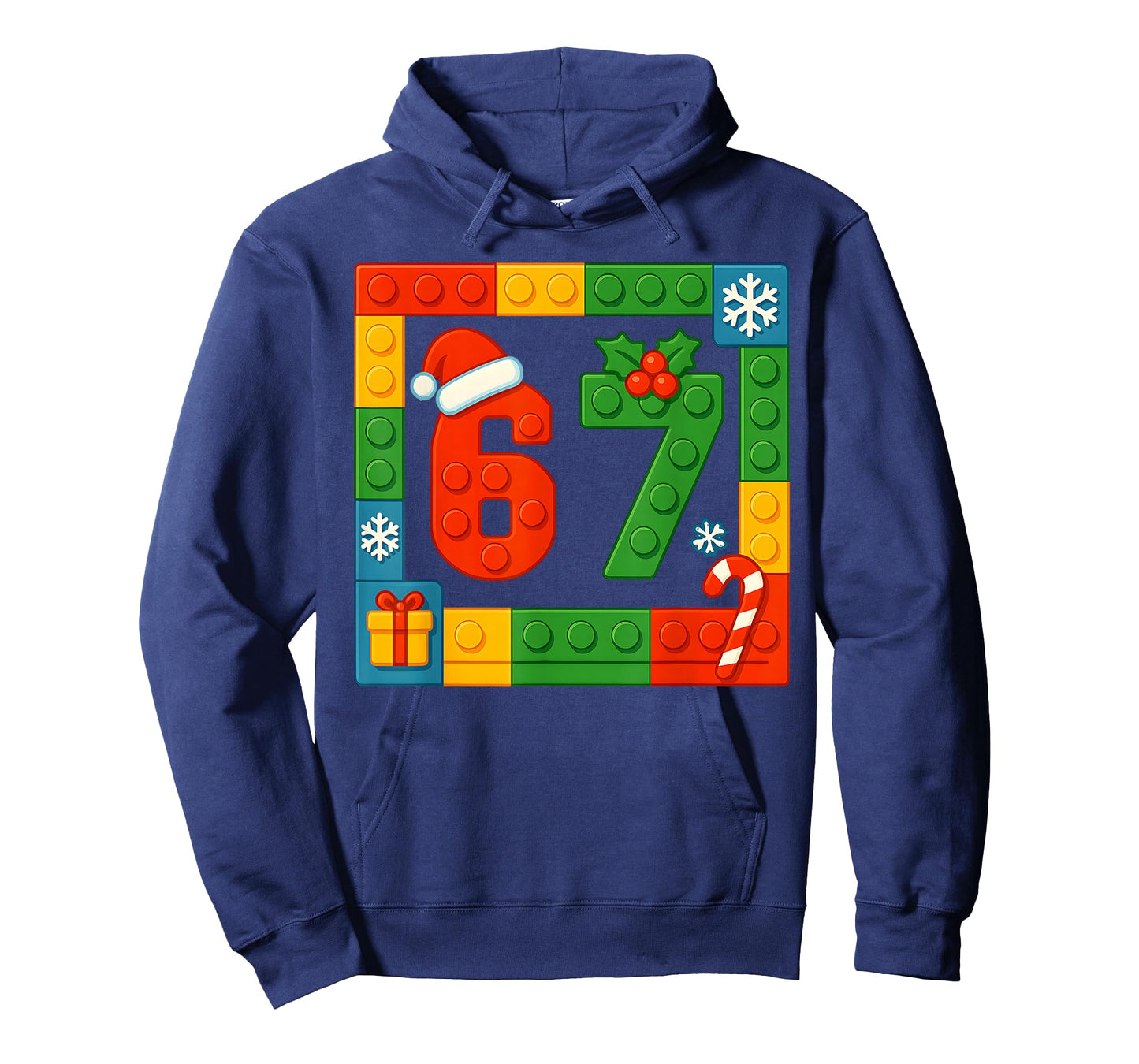 67 Christmas Building Blocks Six Seven Meme Brick Builder T-Shirt
