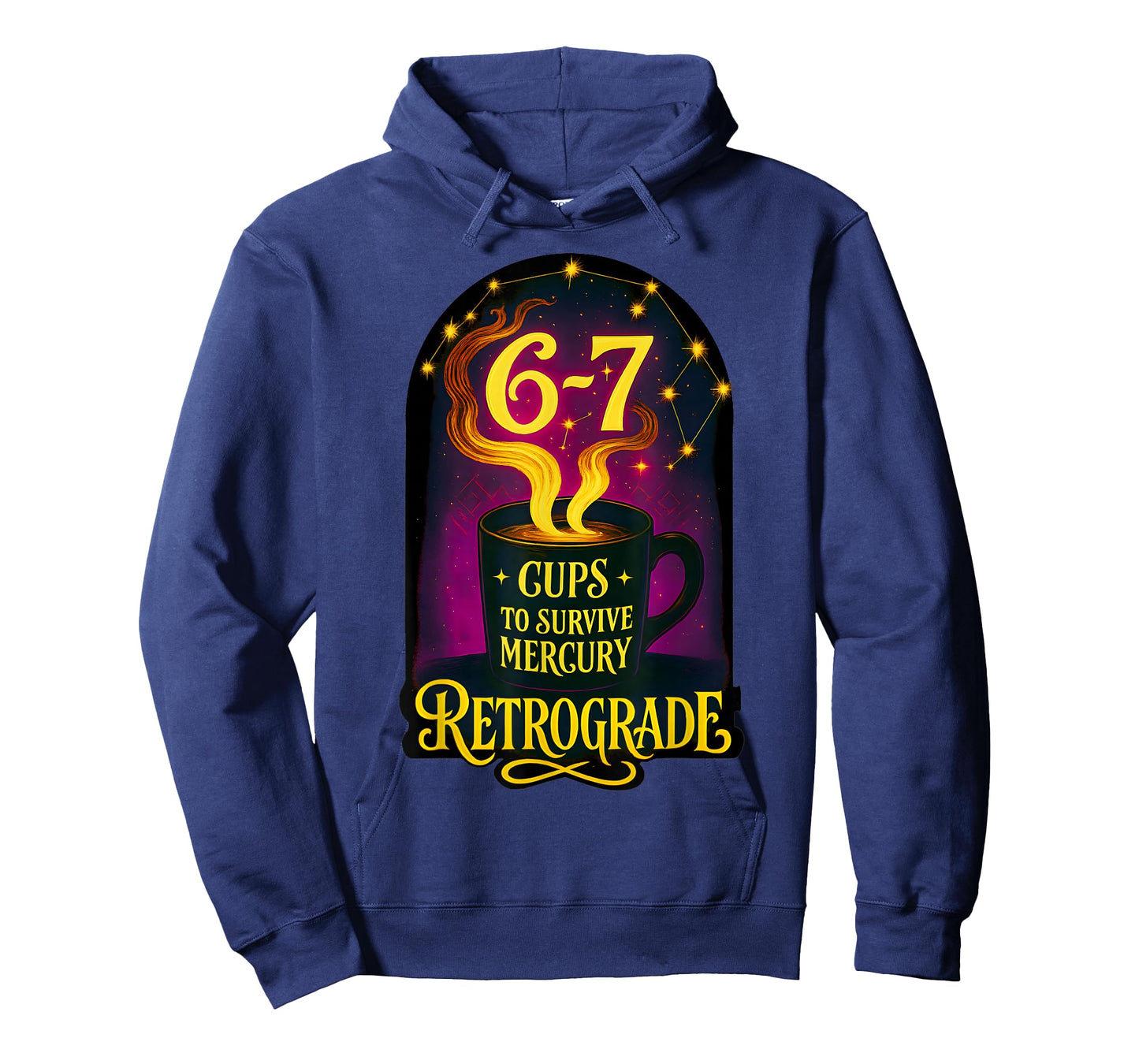 6 7 Coffee Astrology Meme Apparel Funny Cosmic Zodiac Design T-Shirt