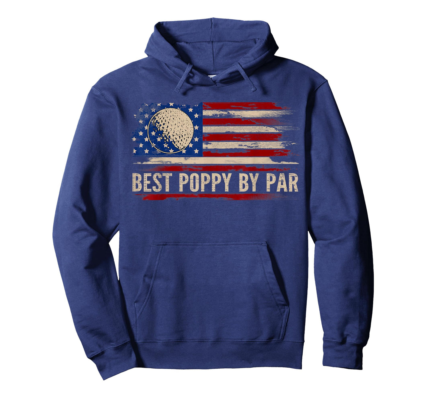 Vintage Best Poppy By Par American Flag Golf/Golfer Gift T-Shirt