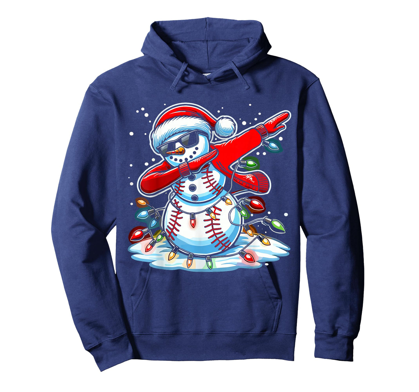 Dabbing Christmas Baseball Snowman Boys Baseball Women Men T-Shirt